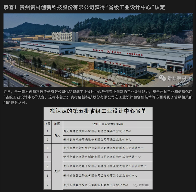 貴州省級(jí)工業(yè)設(shè)計(jì)中心認(rèn)定